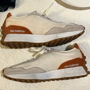 New balance 327 White and Tan Sneakers